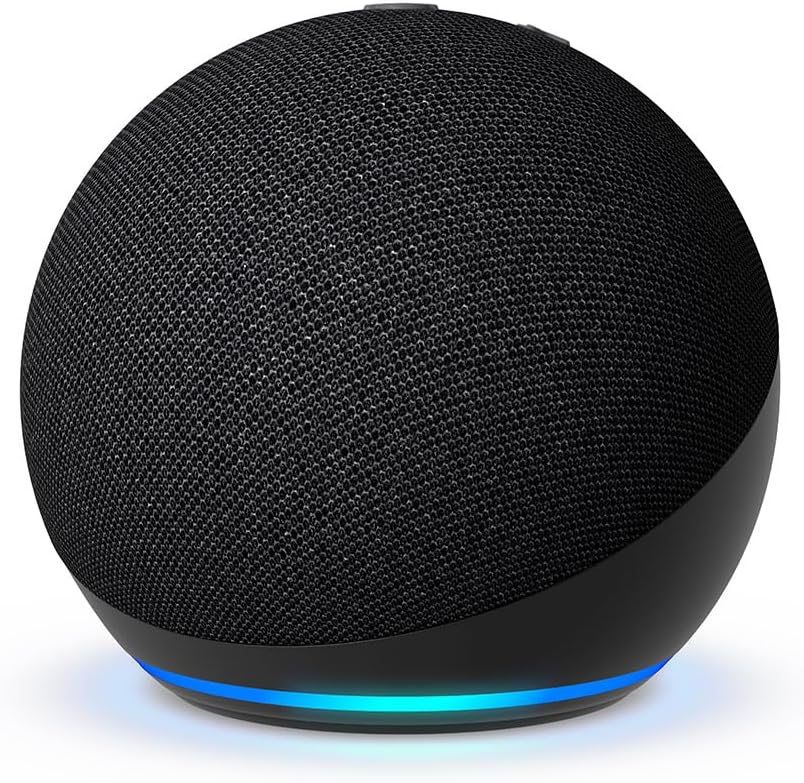 Compact smart home hub mini speaker with light ring