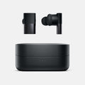 Wireless noise-cancelling earbuds with charging case