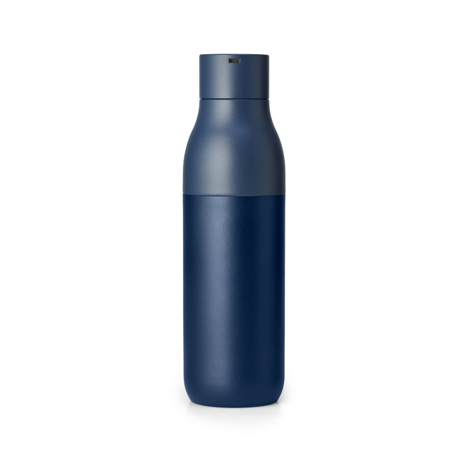 Smart insulated water bottle, front view